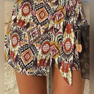 ZARA Printed Skort with Knot | 8290/177 | Size: M